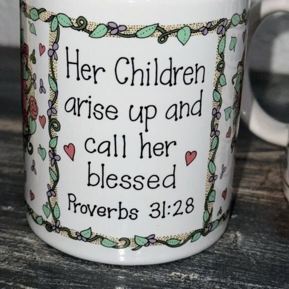 Set Of 3 "Mom" Themed Ceramic Coffee Mugs - Picture 4 of 13